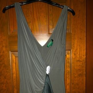 Ralph Lauren Evening - Full Length Gunmetal Gray Dress